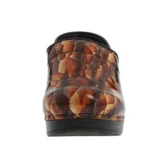 Dansko Size 37 6.5 7 Professional Tiger's Eye Clogs Shoes Animal Print Leather - Picture 2 of 6